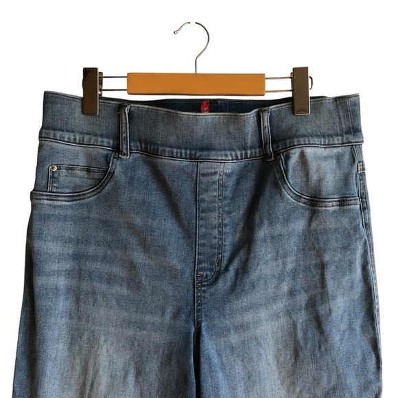 Spanx Jeggings Light Wash 1X High Rise Tummy Control Denim - Picture 14 of 14